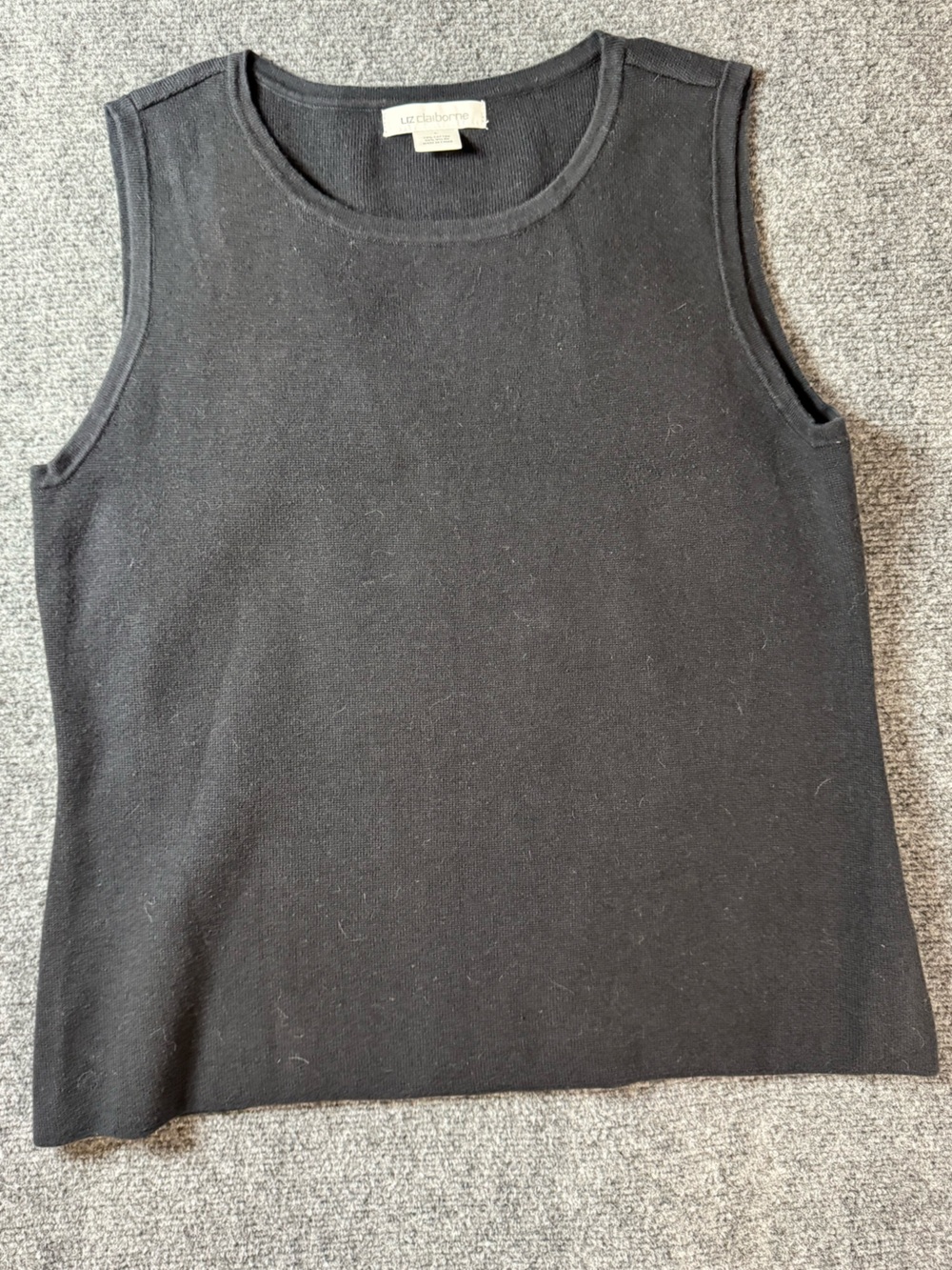 Liz Claiborne Black Women’s Sleeveless Blouse Cotton Blend
